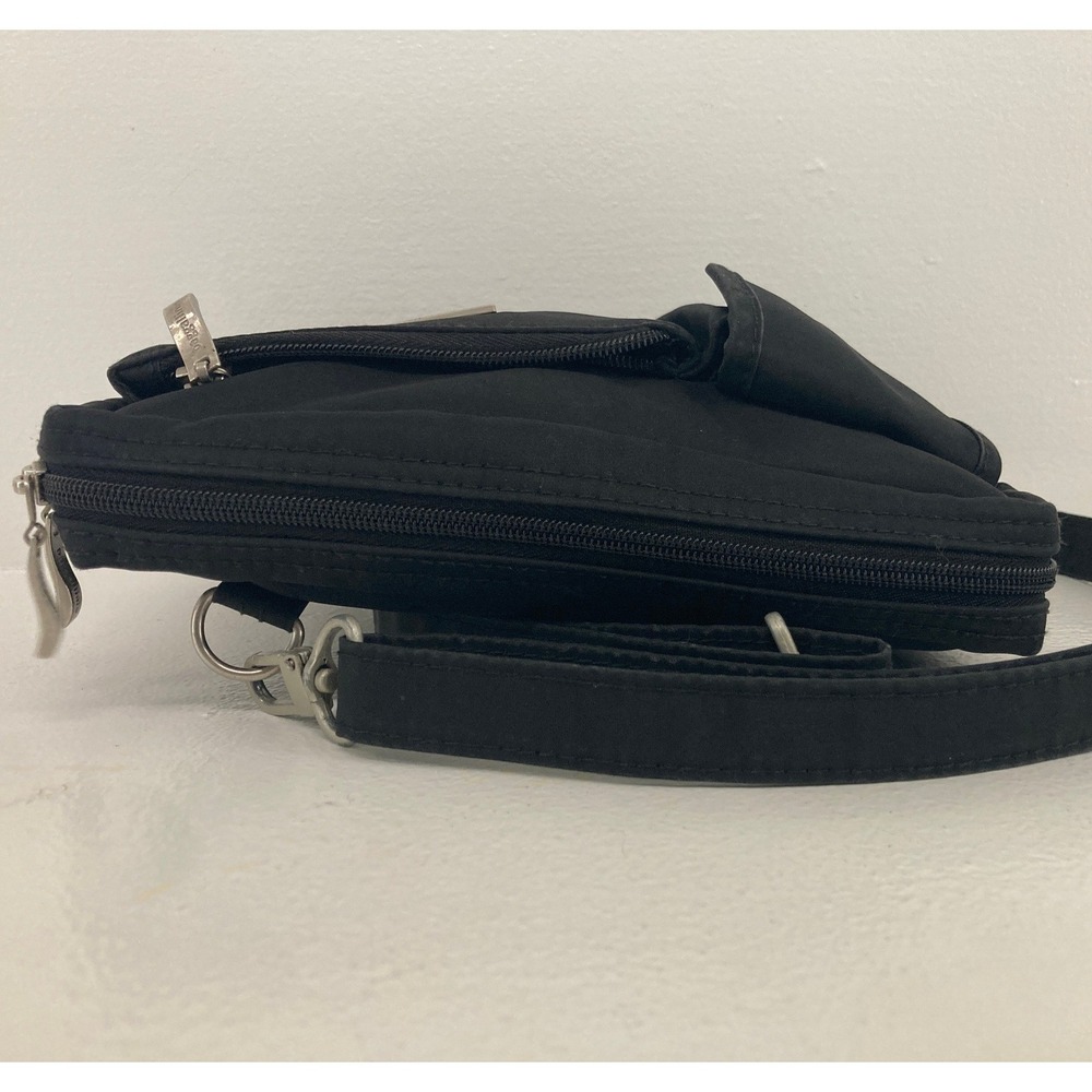 Baggallini Black Nylon Convertible Crossbody Bag Multi Pocket Travel Organizer - Picture 13 of 16